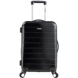 famous luggage wrangler 3-n-1 20" expandable hard side carry-on Luggage Black - strapsandbrass.com