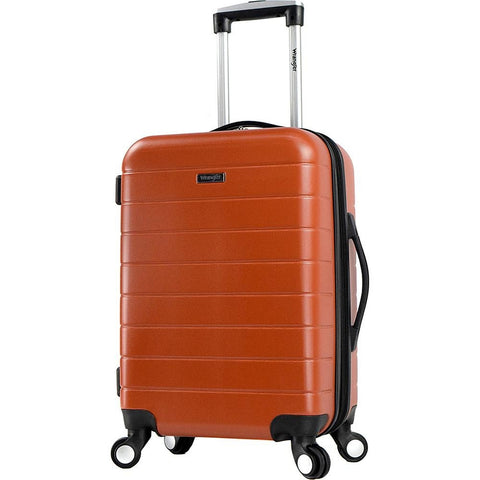 famous luggage wrangler 3-n-1 20" expandable hard side carry-on Luggage Burnt Orange - Exclusive - strapsandbrass.com