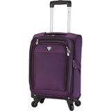 famous luggage Monterey 18" expandable carry-on soft side carry-on Luggage Purple[out of stock] - strapsandbrass.com