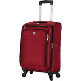 famous luggage Monterey 18" expandable carry-on soft side carry-on Luggage Red - strapsandbrass.com
