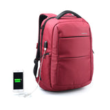 Backpack USB Charging <br> Nylon Backpack Red - strapsandbrass.com