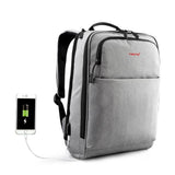 Backpack USB Charging & Anti-Theft <br>Oxford Backpack Silvery grey - strapsandbrass.com