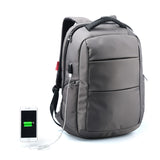Backpack USB Charging <br> Nylon Backpack Gray - strapsandbrass.com