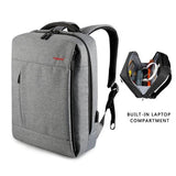 Backpack USB Charging & Anti-Theft <br> Oxford Backpack Silvery 15.6 inch - strapsandbrass.com