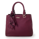 <bold>Top-Handle  / Shoulder Bag  <br>Vegan-Leather Handbag RedRed - strapsandbrass.com