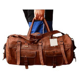 Duffel / Shoulder Bag <br> Genuine Leather Handbag  - strapsandbrass.com