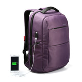 Backpack USB Charging <br> Nylon Backpack Purple - strapsandbrass.com