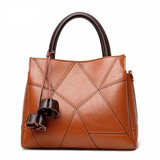 <bold>Tote / Crossbody Bag <br>Genuine-Leather Handbag Orange - strapsandbrass.com