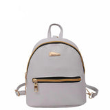 <bold>Youth Backpack <br>Vegan-Leather Fashion Backpack Gray backpack - strapsandbrass.com