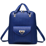 <bold>Fashion Backpack  <br>Vegan-Leather Fashion Backpack deep Blue backpack - strapsandbrass.com