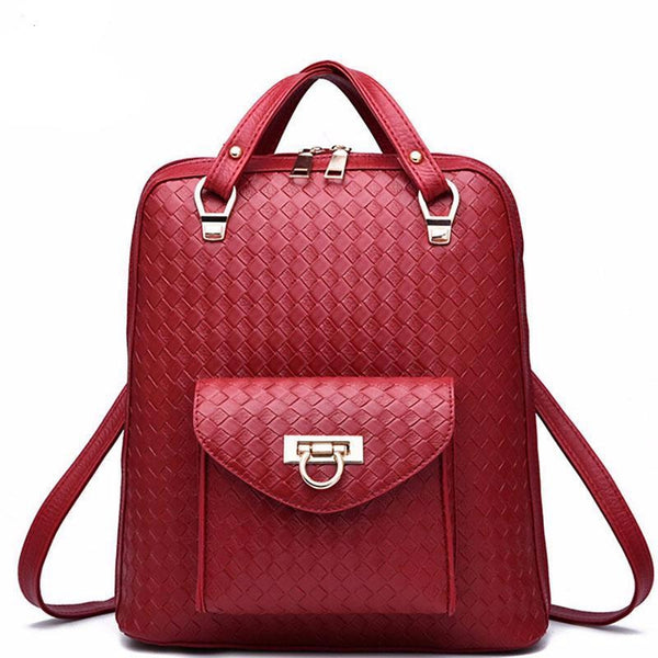 <bold>Fashion Backpack  <br>Vegan-Leather Fashion Backpack Redbackpack - strapsandbrass.com
