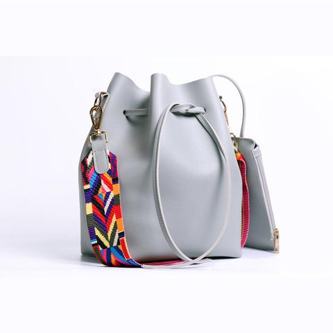 <bold>Bucket / Shoulder Bag <br>Vegan-Leather Handbag  - strapsandbrass.com