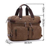 <bold>Laptop / Messenger Bag  <br>Canvas Handbag  - strapsandbrass.com