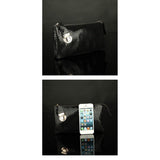 <bold>Clutch / Wristlet  <br>Genuine-Leather Handbag  - strapsandbrass.com
