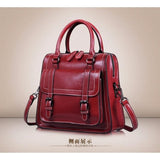 <bold>Top-Handle / Messenger Bag <br>Genuine-Leather Handbag  - strapsandbrass.com