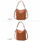 <bold>Bucket / Crossbody Bag <br>Vegan-Leather Handbag  - strapsandbrass.com