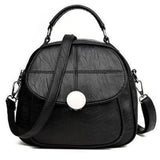 <bold>Messenger  / Crossbody Bag  <br>Vegan-Leather Handbag Black - strapsandbrass.com