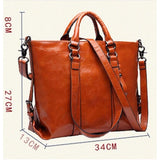 Tote / Shoulder Bag  <br>Genuine-Leather Handbag  - strapsandbrass.com