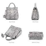 <bold>Bucket  / Tote Bag <br>Genuine-Leather Handbag  - strapsandbrass.com