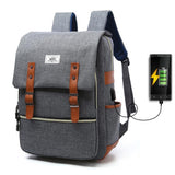 Backpack USB Charging<br> Backpack Gray - strapsandbrass.com