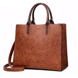 <bold>Tote / Shoulder Bag  <br>Vegan-Leather Handbag  - strapsandbrass.com