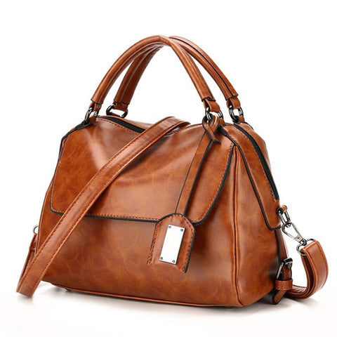 <bold>Top-Handle / Crossbody Bag  <br>Vegan-Leather Handbag  - strapsandbrass.com