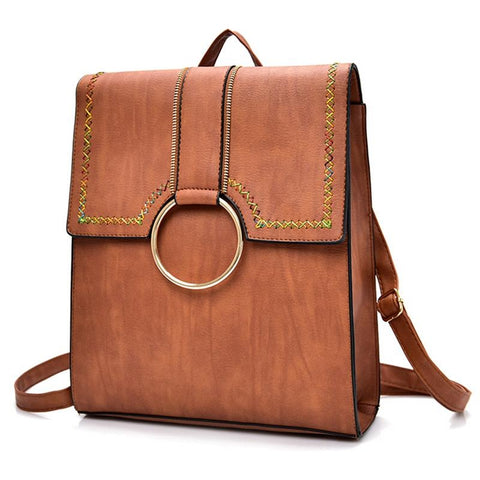 <bold>Fashion Backpack  <br>Vegan-Leather Handbag  - strapsandbrass.com