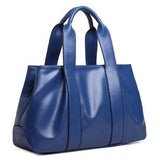 <bold> Tote / Shoulder Bag <br> Vegan-Leather Handbag Blue - strapsandbrass.com