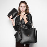 <bold>Tote Crossbody Bag & Purse Set <br>Vegan-Leather Handbag  - strapsandbrass.com