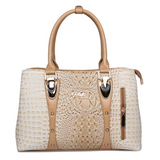 <bold>Satchel / Crossbody Bag <br>Vegan-Leather Handbag White - strapsandbrass.com