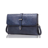 <bold>Messenger / Crossbody Bag <br>Vegan-Leather Handbag Blue - strapsandbrass.com