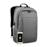 Backpack USB Charging & Anti-Theft <br> Oxford Backpack Grey - strapsandbrass.com