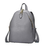 <bold>Fashion Backpack <br>Genuine-Leather Fashion Backpack Gray - strapsandbrass.com