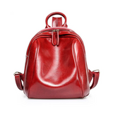 <bold>Fashion Backpack <br>Genuine-Leather Fashion Backpack Red - strapsandbrass.com
