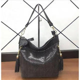 <bold>Hobo / Tote Bag  <br>Genuine-Leather Handbag Coffee - strapsandbrass.com