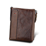 Wallet (RFID Blocking) <br> Genuine Leather Wallet Dark Coffee - strapsandbrass.com