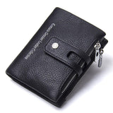 Wallet (RFID Blocking) <br> Genuine Leather Wallet black / China - strapsandbrass.com