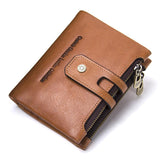 Wallet (RFID Blocking) <br> Genuine Leather Wallet brown / China - strapsandbrass.com