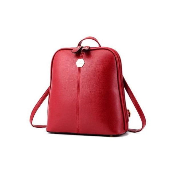 <bold>Fashion Backpack <br>Vegan-Leather Fashion Backpack Redbackpack - strapsandbrass.com