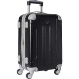 famous luggage modern 20" hardside expandable hardside carry-on luggage  - strapsandbrass.com