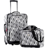 famous lets travel 2 piece carry on luggage set - Luggage Spiral - strapsandbrass.com