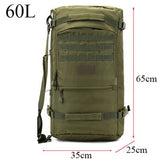 Backpack Military or Tactical <br> Nylon Backpack 60L Army Green - strapsandbrass.com