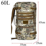 Backpack Military or Tactical <br> Nylon Backpack 60L CP camouflage - strapsandbrass.com