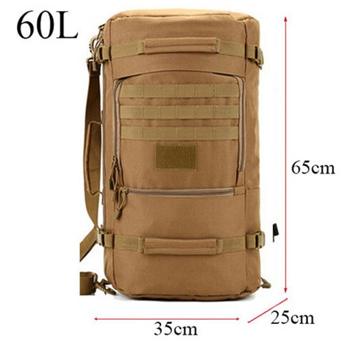 Backpack Military or Tactical <br> Nylon Backpack 60L  Khaki - strapsandbrass.com