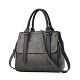 <bold>Tote / Crossbody Bag <br>Vegan-Leather Handbag Army Green - strapsandbrass.com
