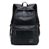 Backpack USB Charging <br> Vegan Leather Backpack Black - strapsandbrass.com