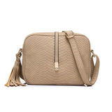 <bold>Messenger / Crossbody Bag <br>Vegan-Leather Handbag Beige - strapsandbrass.com