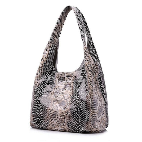 <bold>Hobo / Tote Bag <br>Genuine-Leather Handbag Beige - strapsandbrass.com