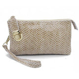 <bold>Clutch / Wristlet  <br>Genuine-Leather Handbag Beige - strapsandbrass.com