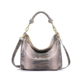 <bold>Hobo / Tote Bag  <br>Genuine-Leather Handbag Beige - strapsandbrass.com